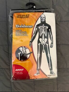 Spirit Halloween black skeleton costume #halloween #costume